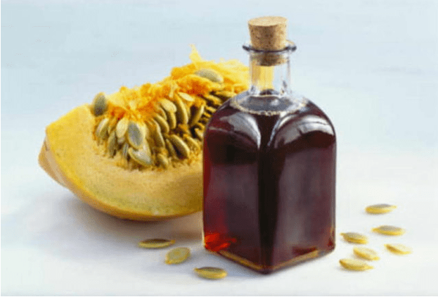 Olio di zucca dai vermi